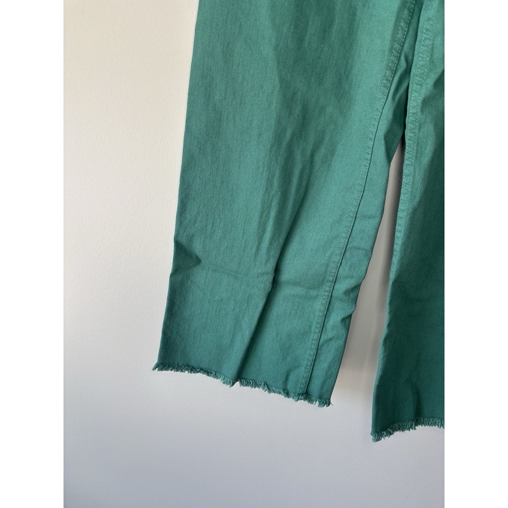 Billabong Free Fall High Waisted Wide Leg Raw Hem Twill Pants Green 27 - Picture 6 of 10